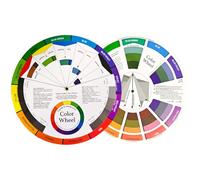 Ruota dei colori da 22,9 cm, guida alla miscelazione della vernice per artisti, pannello rigido resistente con tabella precisa della teoria dei colori per acrilico, olio, pittura ad acquerello e