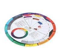 Ruota dei colori multicolore, guida ai colori misti, attività di tatuaggio per aula d'arte