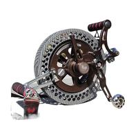 Ruota del kite, Avvolgitore, avvolgitore professionale grande da 10,6 pollici, avvolgitore for aquiloni da esterno, ruota anti-inversione con freno silenzioso(Grey)