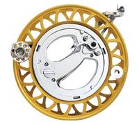 Ruota del kite， Avvolgitore, girandola a vento, mulinello professionale for aquiloni, impugnatura a ruota, funzione di blocco for esterni, for bambini e adulti(Gold)