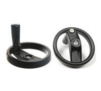 Ruota del tornio con maniglia Volantino in lega di alluminio a 2 razze con maniglia pieghevole for macchine utensili, diverse dimensioni(200 * 18 * 6mm)