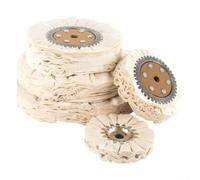 Ruota del vento lucidante pressata a ingranaggi con panno a prova di piuma e nucleo in ferro per metallo, legno, plastica, acciaio inossidabile, lega di alluminio, finitura in ferro e zinco (150 mm)