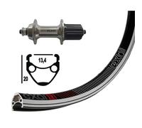 Ruota della bicicletta Exal Winora XR-1 36 TR.SH.105 BLO.RA. 30 Noir