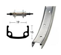 Winora Aluminium Wheel 6-7s 20´´ Rear Wheel Argento 10 x 135 mm