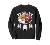 Ruota della medicina indiana dei nativi americani della nazione Ho-Chunk Felpa