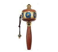 Ruota della Preghiera Buddista Portatile, Ruota in Rame con verità tibetana a Sei Caratteri, scritture di Buddha Premium for la