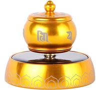 Ruota della preghiera, ruota della preghiera rotante in rame, ruota della preghiera buddista tibetana silenziosa, ruota della preghiera tibetana alimentata ad energia solare, for decorazioni/yoga/preg
