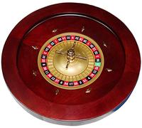 Ruota della roulette da casinò, Set di ruote for roulette in legno con layout a zero singolo, cuscinetti precisione qualità da casinò, perfetto gioco , tavolo , tavoli for feste, ruota in mogano