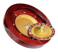 Ruota della roulette in legno lucida di qualità casinò da 20", con cuscinetti di precisione, minore disallineamento, rotazione più realistica, perfetta for una serata di giochi a casa o una festa in d