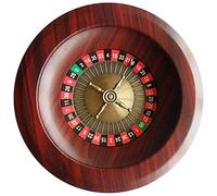 Ruota della roulette Set di ruote for roulette in legno da 12 pollici, gioco di intrattenimento da casinò for adulti, tavolo da gioco con giradischi, tavolo da roulette for il tempo libero, marrone