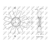 Ruota della ventola, raffreddamento motore NRF 49804