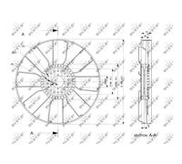 Ruota della ventola, raffreddamento motore NRF 49807