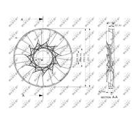 Ruota della ventola, raffreddamento motore NRF 49831
