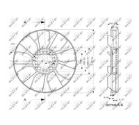 Ruota della ventola, raffreddamento motore NRF 49843