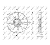 Ruota della ventola, raffreddamento motore NRF 49865
