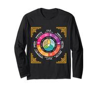 Ruota dell'anno Occulto Wicca Annual Circle Eight Sabbat Maglia a Manica