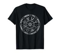 Ruota dell'anno Wicca Strega Pentagramma Calendario Pagano Maglietta