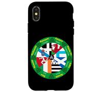 Ruota delle bandiere celtiche, design del cerchio del patrimonio culturale Custodia per iPhone X/XS