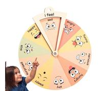 Ruota delle emozioni | Carte Emozioni in Legno - Decorazione per la salute mentale, Decorazione dei sentimenti, Ruota emotiva per i bambini Esprimi i sentimenti con questa ruota sensazionale, d, aula