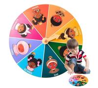 Ruota Delle Emozioni Dedicata Ai Bambini - Giocattoli Educativi In Legno - Giocattolo per l'Apprendimento Socio-Emotivo,per il Rilassamento in Classe la Decorazione Scolastica per Bambini e Adulti