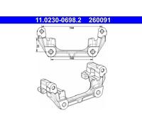 ATE 11.0230-0698.2 Supporto, Pinza freno per FORD,MAZDA,VOLVO