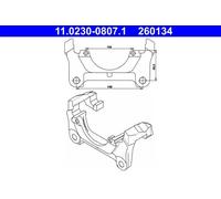 Ruota dentata albero a camme 11.0230-0807.1 ATE per AUDI SEAT