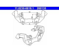 ATE 11.0230-0818.1 Supporto, Pinza freno