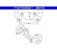 Supporto, pinza freno ATE 11.8170-0530.1