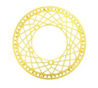Ruota Dentata per Bici con Foro da 130 Mm E 58 Denti in Alluminio Leggero con Tagli Aperti per Trasmissione di Bici Mini E Pieghevoli Adatta per, Oro, 58 Denti