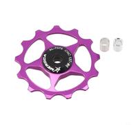 Ruota deragliatore posteriore per bicicletta in lega e acciaio 1113T per la massima durata (13T viola)