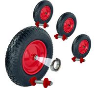 Ruota Di Carrello, Ruota Di Ricambio 4x Pneumatica 4PR Inclusa Asse 4.80/4.00-8