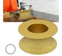 Ruota di diamante, Mola a toro da 3 pollici, 75 mm, profilo diamantato, grana 46, oro, dimensioni multiple(Round Edge 30mm)