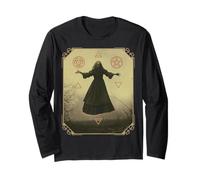 Ruota di Ecate Simboli Wicca 4 Elementi Strega Stregoneria Maglia a Manica