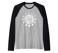 Ruota di Ecate Wicca Art con simbolo della stregoneria delle Maglia con Maniche Raglan