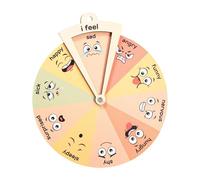 Ruota Di Emozioni In Legno - Ruota Di Colori Emozioni Di Salute Mentale, Ruota Di Apprendimento Educative Emozioni Per Bambini In Età Prescolare, Strumento Di Identificazione Delle Emozioni Per Il