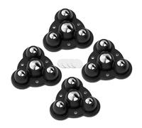 Ruota di lanciatore auto adesiva - 4 ruote rotanti, generico Polley Designs | Mobili piccoli utilità, caratteristica di capacità di carico, accessorio rotante a 360 gradi, Soport, nero, Consulte la