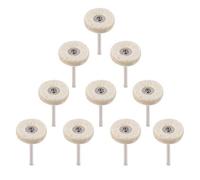 Ruota di Lucidatura,10 Pezzi 1 Pollice Feltro Lana Ruota Lucidatura Spazzola per Lucidare con Manico Trapano Rettificatrice Rotazione Strumento Usato per Legno Intaglio Giada Avorio Metallo