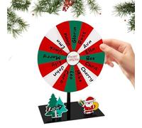 Ruota di Natale - Tavola da Gioco, espositore ricompensa Montato su Supporto, cancellabile, Scrittura sulla Rotella, Riutilizzabile per Vacanze con Festa di Natale, organizzazione per Feste di