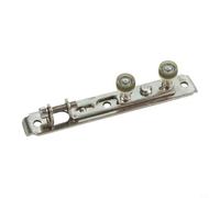 Ruota di posizionamento superiore regolabile per porta scorrevole con cuscinetto a sfera per porte in legno e cave, puleggia in gomma-ferro anti-oscillazione, 120 mm (19,5 x 22 mm)