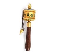 Ruota di preghiera buddista a manovella *Ruota di preghiera tenuta in mano Ruota di preghiera buddista Ruota di preghiera Culto buddista tibetano Agitazione manuale