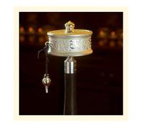 Ruota di Preghiera Buddista, Ruota di preghiera, Ruota di preghiera buddista tibetana in rame fatta a mano con pergamena Mantra