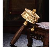 Ruota di preghiera del mantra a sei sillabe Forniture per la setta segreta tibetana domestica in stile tibetano a manovella Tara verde Avalokitesvara Grande ruota di preghiera gratuita,D.