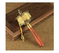 Ruota di preghiera portatile buddista Robusta e durevole; Maniglia ruota for pregare, benedire, meditare, rilassarsi, yoga(C)