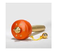 Ruota di preghiera, Ruota di preghiera tibetana, Ruota di preghiera buddista, Ruota di preghiera buddista tibetana Om Mani fatta a mano in rame(Rosso)(Orange)