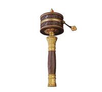 Ruota di preghiera, Ruota di preghiera tibetana, Ruota di preghiera buddista, Ruota di preghiera tibetana Strumento di preghiera buddista tibetano Ruota di preghiera manuale in rame