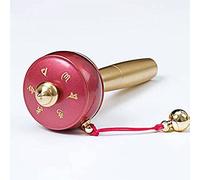 Ruota di preghiera, Ruota di preghiera tibetana, Ruota di preghiera tenuta in mano in rame utilizzata for la preghiera, la benedizione, la meditazione, la guarigione, il rilassamento, lo yoga(Oro)(Pin