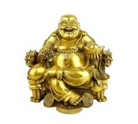Ruota di preghiera tibetana da 2,76" che apre la luce del Buddha panciuto Maitreya, decorazione domestica artigianale