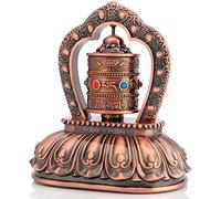 Ruota di preghiera tibetana, prodotti for il buddismo, Ruota di preghiera buddista tibetana silenziosa, Ruota di preghiera girevole da tavolo Ruota di preghiera buddista ad energia solare, for yoga/me