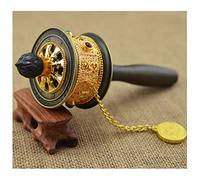 Ruota di preghiera tibetana, Ruota di preghiera con scorrimento, ruota for rilassarsi, pregare, meditare, guarire(Gold)