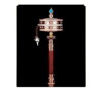 Ruota di preghiera tibetana,Ruota di preghiera,Ruota di preghiera tenuta in mano Ruota di preghiera buddista utilizzata for la preghiera, la benedizione, la meditazione, il rilassamento, lo yoga